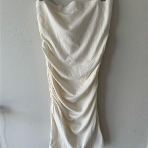 Free People Beach off white Ruched Dress